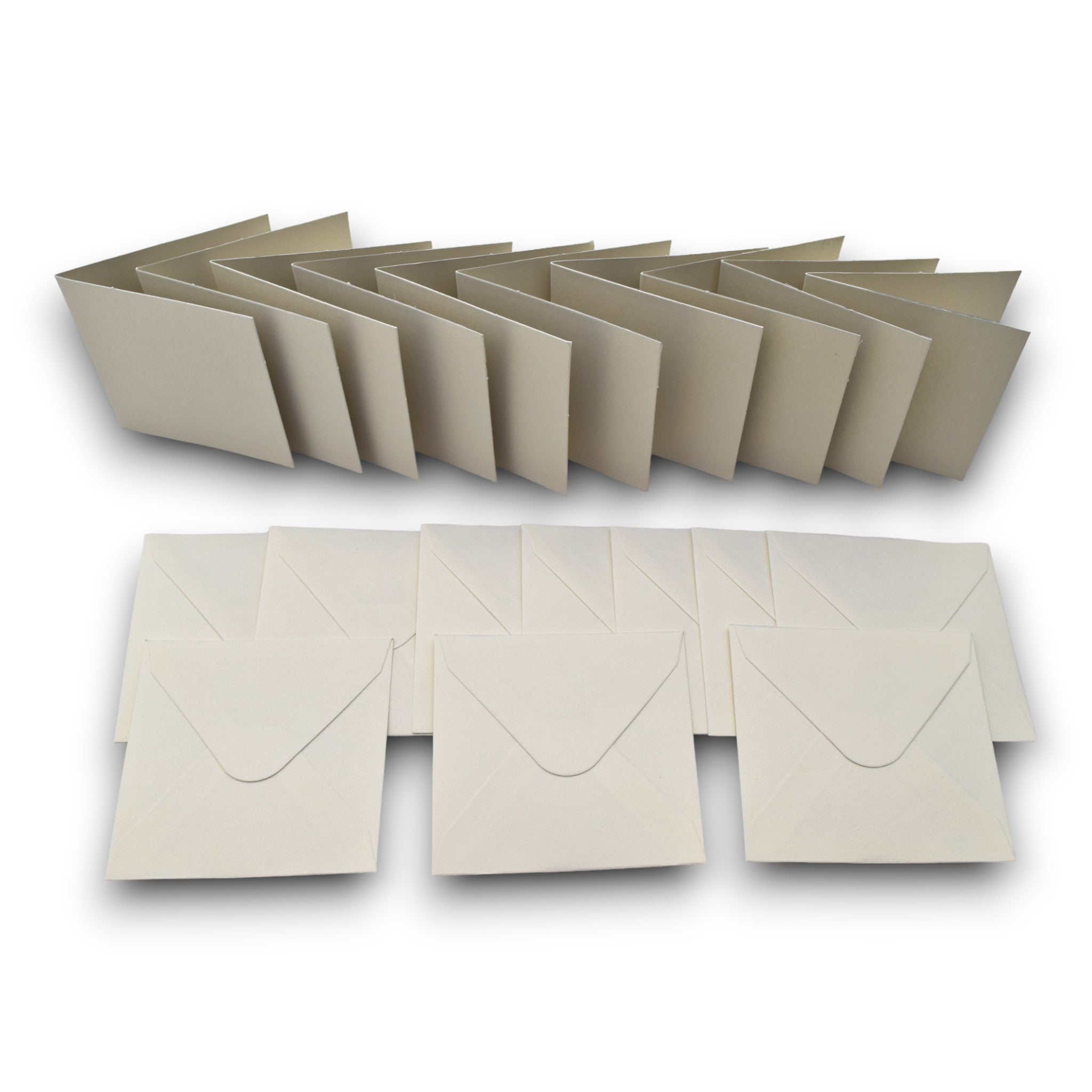 Mini 3" Cream Pearlescent Cards & Envelopes